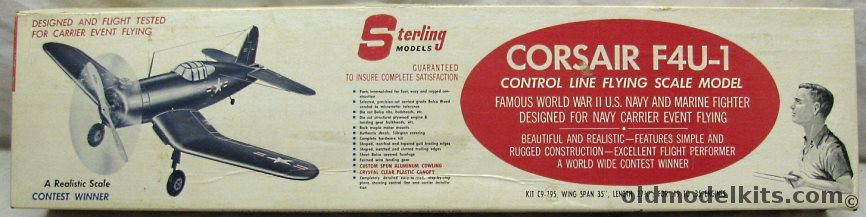 Sterling Corsair F4U-1 36 Inch Control Line Flying Model, C9 plastic model kit